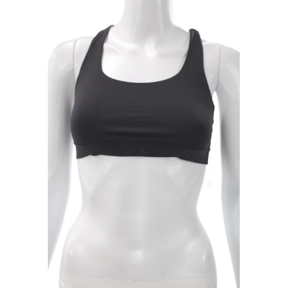 Lululemon Womens Strappy Detail Pullover Sports Bra Black Size 4